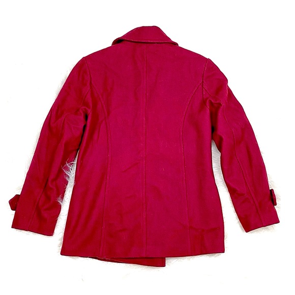 Gallery Collection GC Red Classic Wool Double Breasted Peacoat Vtg Button Front - Picture 5 of 16